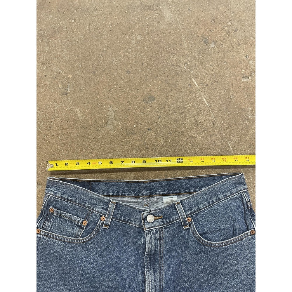 Levis 550 Shorts Mens 36 Blue Denim Relaxed Fit Bermuda Stone Wash 5-Pocket - Picture 12 of 16